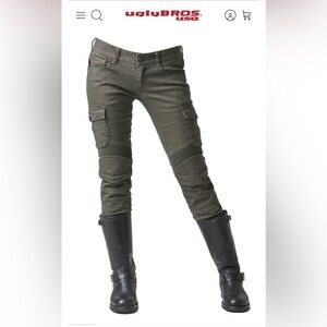 UglyBROS women’s Motorpool-G Olive riding jeans - only WORN ONCE!